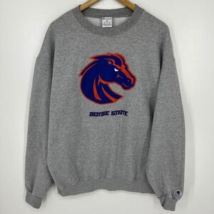 Champion Boise State Broncos Crewneck Sweatshirt Mens XL Gray NCAA
